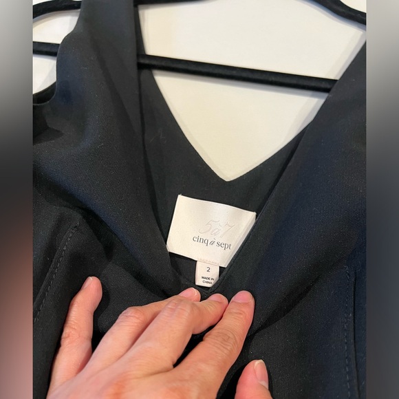 NWOT Cinq a Sept Revolve Jordan Belted Mini Dress in Black,size 2 - Picture 2 of 5